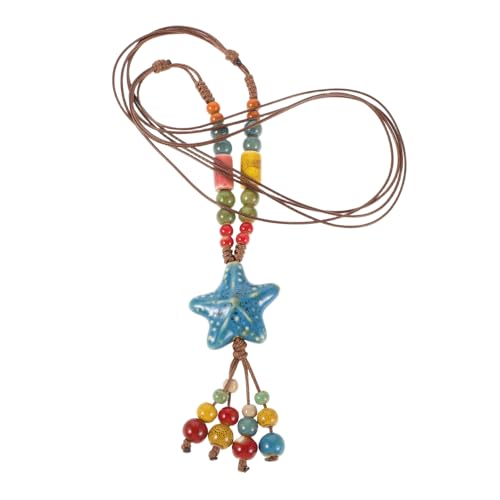 TEMPNAP Collar de Cerámica con Colgante de Joyería Vintage para Mujeres para y Playa