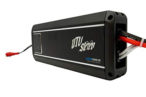 UTV Stereo Signature Series - Monoblock Marine Amplifier UTVS1000.1D - Only High Quality Amp Made for UTV’s - w/Clipping Indicators, EZ Connectors and Easy to Tune