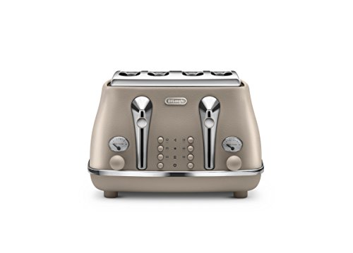 De'Longhi Elements CTOE4003BG 4-Slice Toaster - Beige