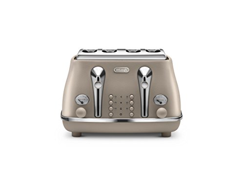 Price comparison product image De'Longhi Elements CTOE4003BG 4-Slice Toaster - Beige