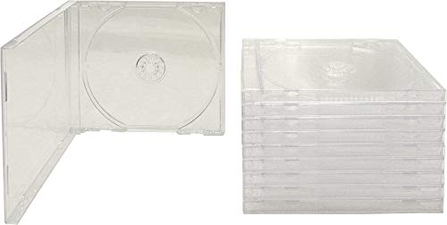 10 Standard Empty Clear Replacement CD Jewel Boxes with Clear Inner Trays (Assembled) #CDBIS10CL