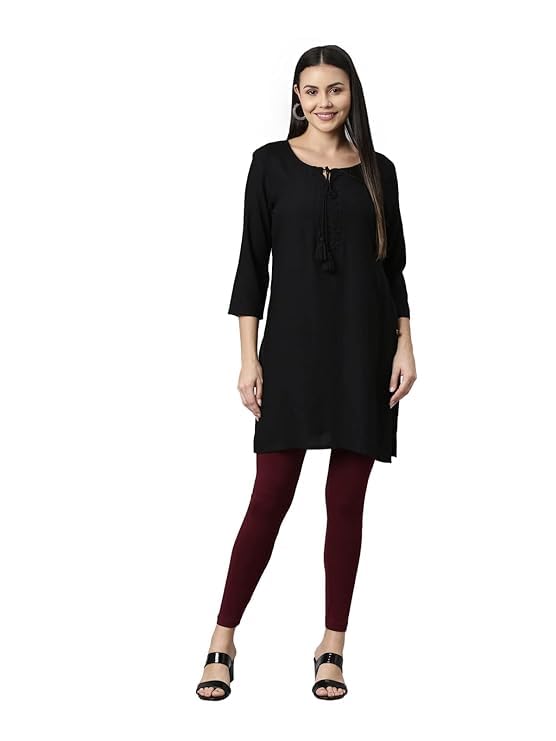 Image of Women Cotton Solid Belt Ankle Length Legging Four Way Lycra Leggings