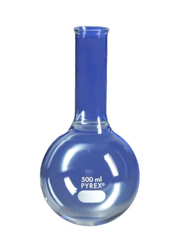 PYREX 500 mL Long Neck Boiling Flask, Round Bottom, Tooled Mouth 4280-500 (Single)
