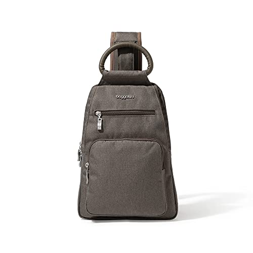 Baggallini Womens All Day Sling shoulder handbags, Dark Umber Heritage, One Size US