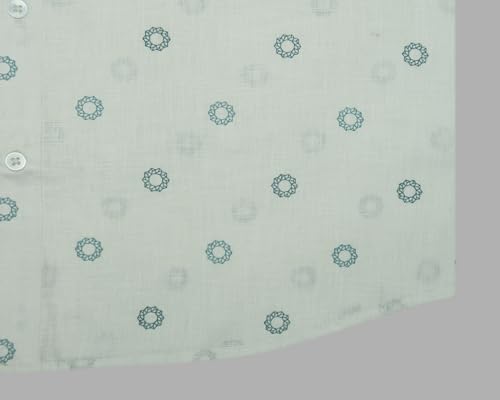 Image of GHPC Cotton Linen Printed Half Sleeves Regular Fit Formal Shirt for Men