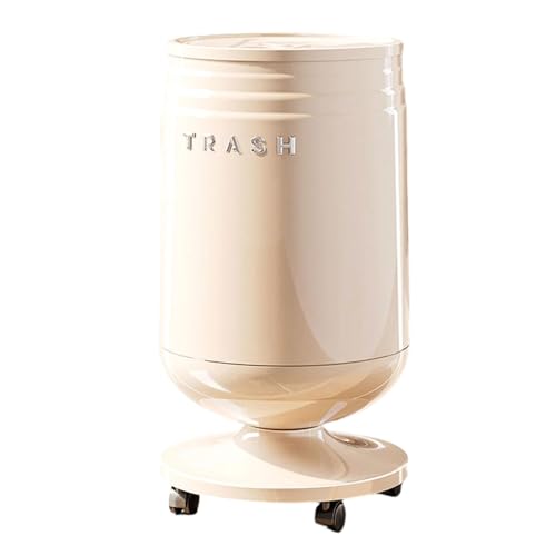 Caneca de basura con ruedas y diseño portátil para cocina