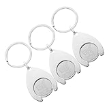GALPADA 3 Stück Einkaufswagen token Schlüsselanhänger aus Metall Langlebiger Einkaufschip mit Schlüsselring Rostfrei Leicht und Tragbar für Einkaufswagen Entriegler Praktisches