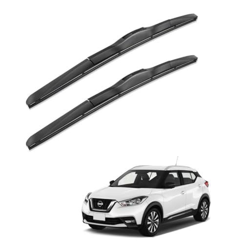Image of Oshotto Frameless (O.E.M Type) Wiper Blades Compatible with Nissan Kicks (26 inch / 16 inch)