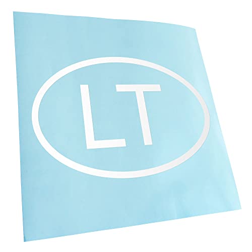 Autocollant voiture Lituanie LT vinyle haute résistance pour ordinateur