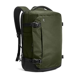 tomtoc 40L Reiserucksack, TSA-freundlicher Handgepäck Rucksack, Wasserdichter Rucksack Handgepäck Flugzeug, Leichter Business Laptop Rucksack Herren Damen für 17,3 Zoll, Großer Weekender-Tagesrucksack