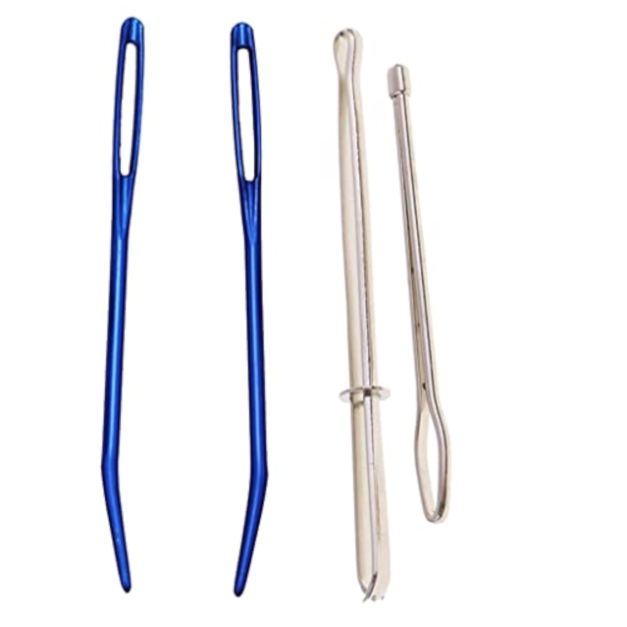 4pcs Aluminium Large-Eye Bent Tip Tapestry Darning Needles