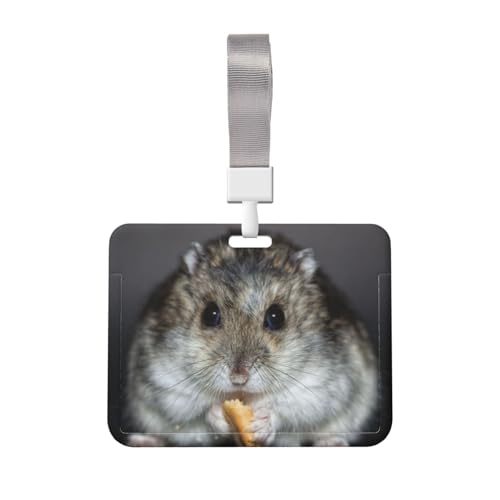 Idカードホルダー かわいい ハムスター 名札ケース ネームホルダー 社員証ケース Icカードケース 吊下げ名札 おしゃれ パスケース 首掛け 定期入れ 名刺入れ バッジホルダー 社員証 学生証 通勤 通学 贈り物