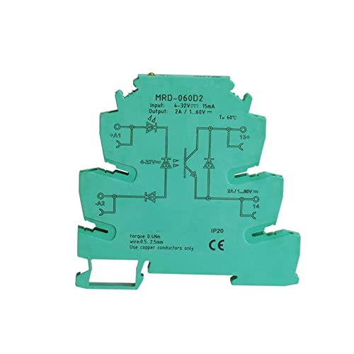 Relais statique sur rail 2A MRD-060D2 commutateur électronique DC avec affichage LED de statut