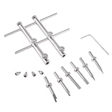 Reparatur-Set für Kameraobjektiv-Öffnung, 10–100 mm, Objektiv-Reparatur-Set mit 3 Spitzen, 6 Schrauben, 2 Sechskantschlüssel für DSLR-Kamera, Demontage-Entferner (Bundle1)