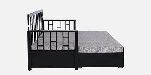 Image of Ubpon 3 Seater Metal Sofa Cum Bed with Hydraulic Storage | Single Size Sofa Cuma Bed | Metal Sofa Set for Living Room, Guest Room D10 Multi Grey Sofa Single