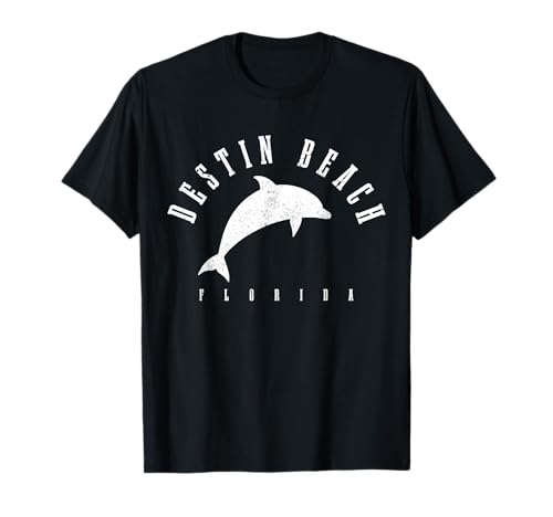 Destin Beach Florida FL Vintage Dolphin Holiday T-Shirt