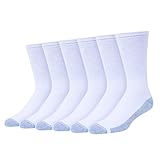 Hanes mens Full Cushion Crew Socks, White, 12 14 US