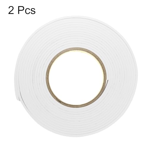Image of uxcell 2pcs Rolls Single Sided Foam Tape Removeable EVA Sponge Mounting Tape Strong Adhesive Tape Strips(White, 16ft x 1 3 /16 inch x 1 /8 inch) for Home Paint Wall Hanging Poster Decor