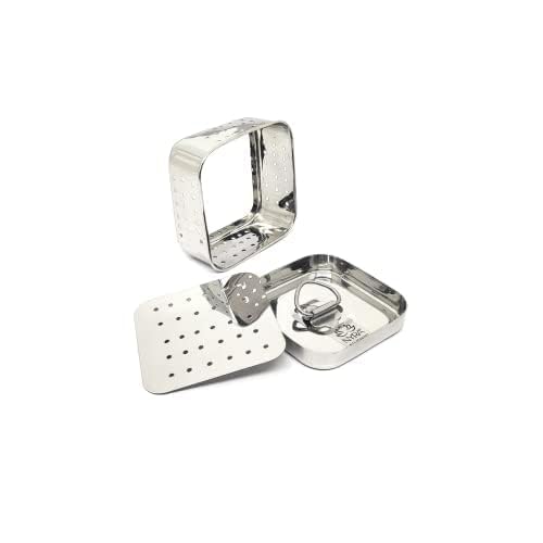 Image of Nyra Stainless Steel Square Shape Paneer Maker /Tofu Press Mould with Lid - Cheese & Paneer Maker (Large)