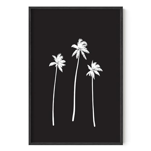 HAUS AND HUES Black Trees Art Print - 24x36 - Framed Black