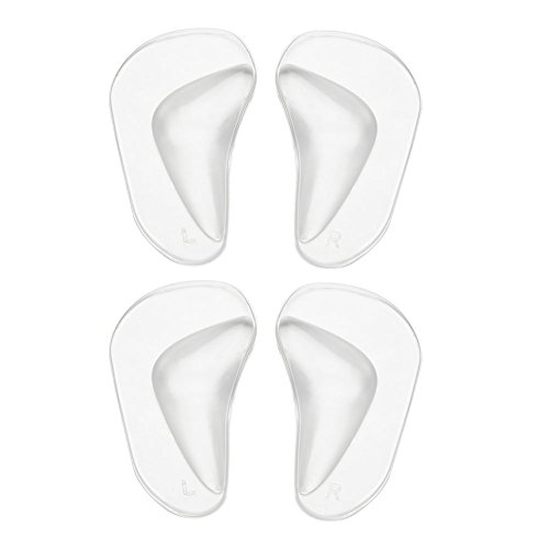Plantillas Ortopédicas de Silicona, Cojín de Apoyo para el del Pie de los Pies de Gel, Plantillas Ortopédicas para el de la Fascitis Plantar de los Pies Planos, Almohadillas de Gel(Claro)