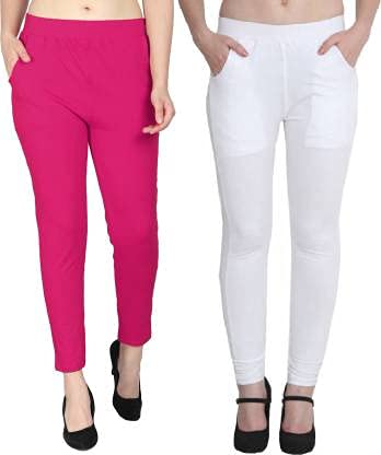 yozo Women's Cotton Lycra Ankle Length Pocket Leggings-picture-32