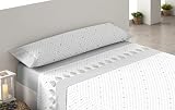 Donegal Collections - Juego de Sabanas Estampadas 3 Piezas Cama 105cm Óvalo Gris, Primavera Verano, Algodón Poliéster, Bajera, Encimera y Funda de Almohada