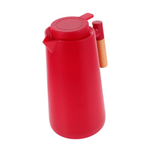 OKUMEYR Flask 1l Insulated Pitcher Hot Drink Dispenser Glass Lined Carafe Stylish Modern Design Tea Keeper Milk Jar for Multiple Uses