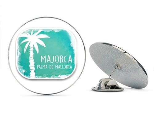 Majorca Palma Spain Round Metal 0.75" Lapel Pin Hat Shirt Pin Tie Tack Pinback2