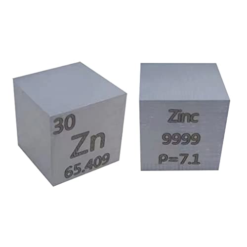 20 mm reines Zink Metall Würfel, Hohe Reinheit 99,9% 3N5, 56.8g,Echten Elementen Periodensystem,Periodensystem der Elemente Cover