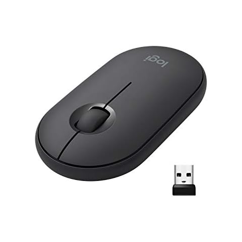 Ratón inalámbrico Logitech Pebble con Bluetooth y receptor de 2,4 GHz, color negro Cover