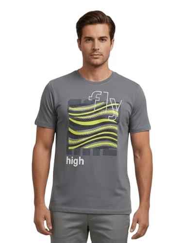 Image of Dollar Men's Pack of 1 Printed Non Zipper Round Neck T-Shirt