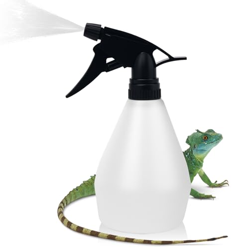Dukrouk Professional Reptile Spray Bottle with Ergonomic Design,Reptile Mister Bottle,No Clog No Leak,Easy to Grip with Adjustable Nozzle,500ml(17oz)