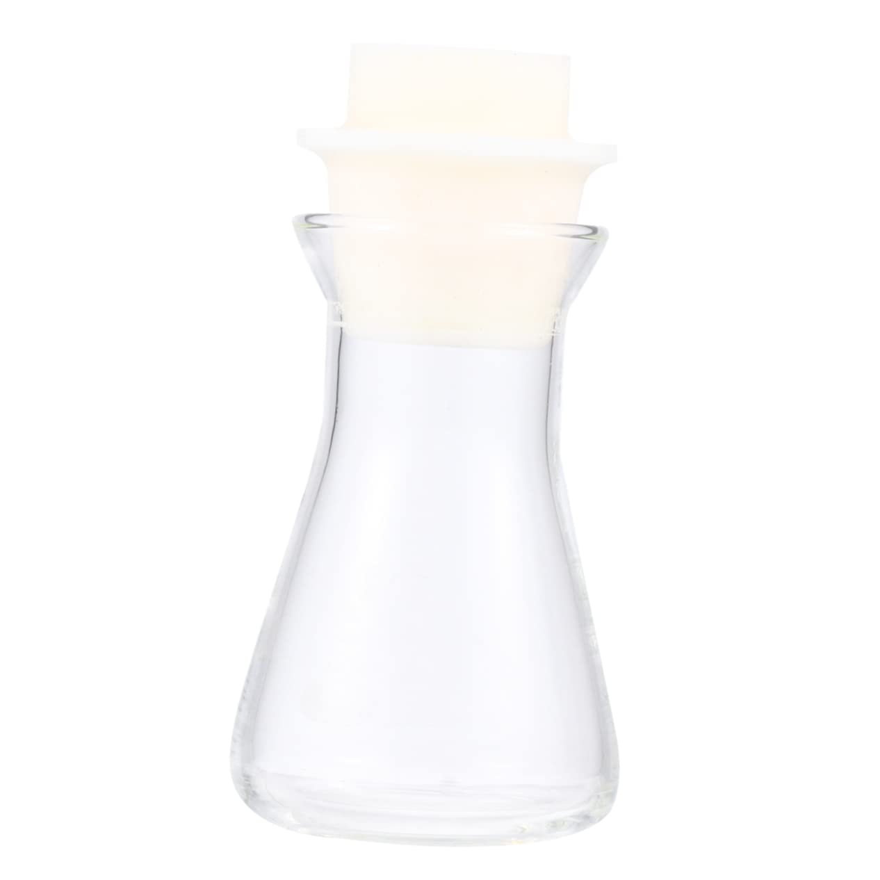 Veemoon 50ml Conical Glass Flask with Vials Corks for Chemistry Students Lab Experiment