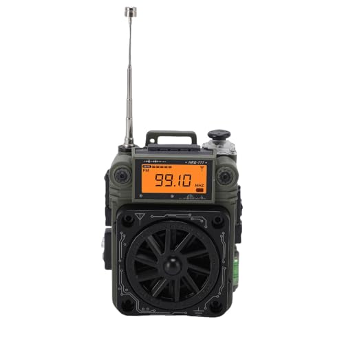 Bluetooth 5.2 AM FM SW Radio, Weather Radio with SOS Alarm, Fast Charging, Portable Rechargeable Multifunctional BT Full Band Finger Radio for Home Car Travel (OD Green)