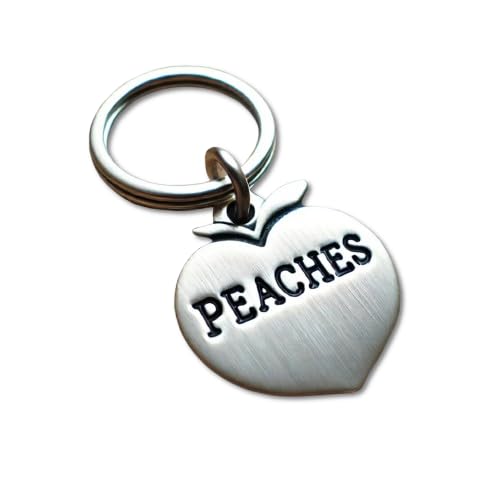 Custom Engraved Peach Pet ID Tag - Personalized Dog Cat Name Tag - Cute Unique Durable - Fun Pet Identification Sweet Peach Lover's Pet Tag