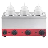 CMI Commercial Triple Sauce Topping Bottle Warmer,Food Sauce Warmer,Jam Heat Preservation...