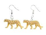 ++ Gepard Ohrringe aus Gummi. - Material Anhänger: Gummi - Haken und Ösen: versilbert Länge der Anhänger (ohne - Haken): 30mm Lieferumfang: 1 Paar Ohrringe