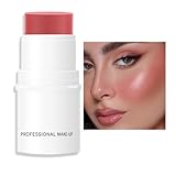 Red Cream Blush Stick for Cheeks, Waterproof Face Cream, Long-Lasting Multi-use Blush Makeup, Natural-Looking, Lightweight Skin Tint
