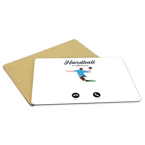 Sets de table handball en liège de qualité | Napperons blancs souples grand format x4 - 5