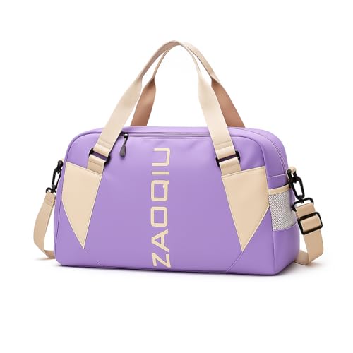 Bolsa Mala Impermeável Transversal Feminina Academia Fitness Esportiva Para Viagem (Lilás)