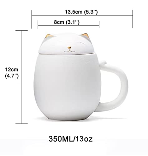 Taza de Té con Infusor y Tapa de Porcelana Diseño Gato 350 ml miniatura 6