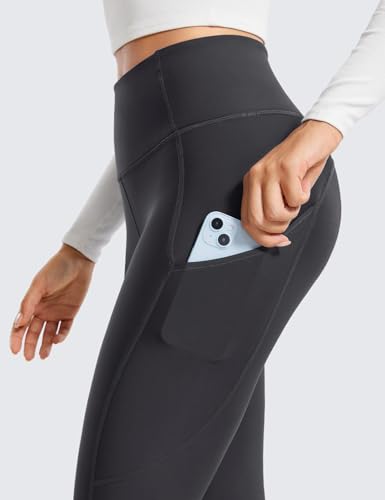 Image of CRZ YOGA Fleece Thermal Leggings Pockets 28'' | Casual, Full Length, Winter, Warm, for Women