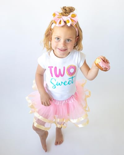 Luke and Lulu Two Sweet Birthday Outfit - 2nd Birthday Cute Toddler Dress with Headband - Girl Outfit for 2 Year Old4