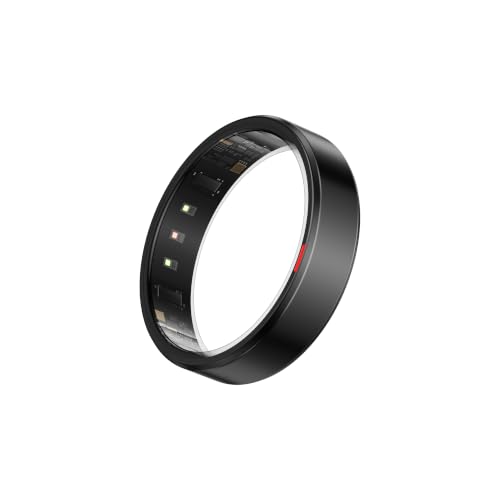 Image of POBOVi Gen 2 Titanium Smart Ring for Women & Men, Sleep & Heart Rate Tracker, No Subscription, Size Before You Buy (Black,9)