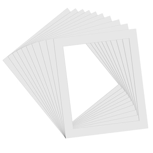 Jasfyee 10pcs Picture Mounts, 10 X 12 Inch White Photo Mounts
