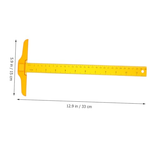 healvian 2個 型尺 高精両面目盛り プラスチック製透明定規 美術設計用 補助測定ツール