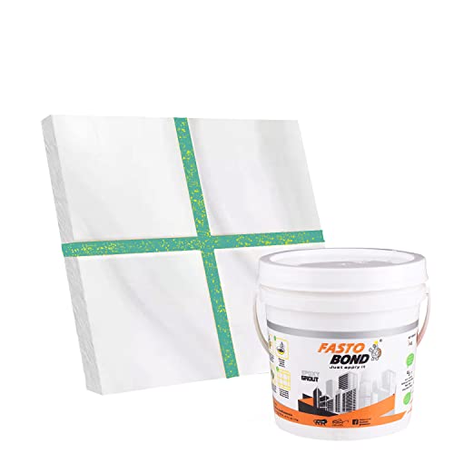 FASTO BOND Resin Epoxy Grout - 1 Kg-3 Kg & 5 Kg - Goldan_ Glitter-Sparkle Colors Tile Grout_| 3 Components Only | Premixed Glitter For Uniform Finish (5 Kg, Olive Green Golden), 1 Bucket