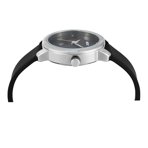 Image of Helix by Timex Analog Watch for Women with Black Round Dial & Black Silicone Strap Band Water Resistant Women's Wrist Watches - TW048HL16