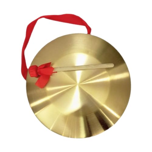 HEMOTON Traditional Chinese Gong Instrument for Home Decor Small Gong Feng Shui Decor Mallet